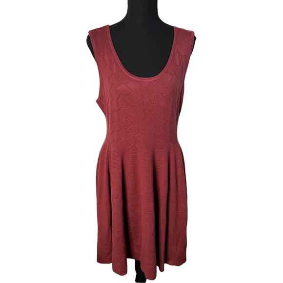 Torrid Mini Sweater Skater Dress 2X Women’s Rust Orange Red 11506376 - Picture 2 of 7